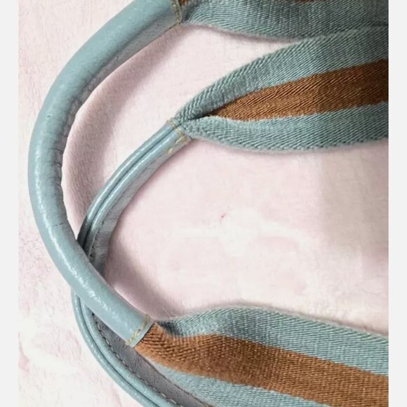 Gucci Vintage GG Monogram Medium Handle Bucket Tote - Blue - Picture 8 of 10